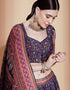 Party Wear Chinon Heavy Lehenga Choli Collection Purple Chinon Lehenga Choli Front View