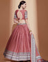 Party Wear Chinon Heavy Lehenga Choli Collection Multi Chinon Lehenga Choli Back View