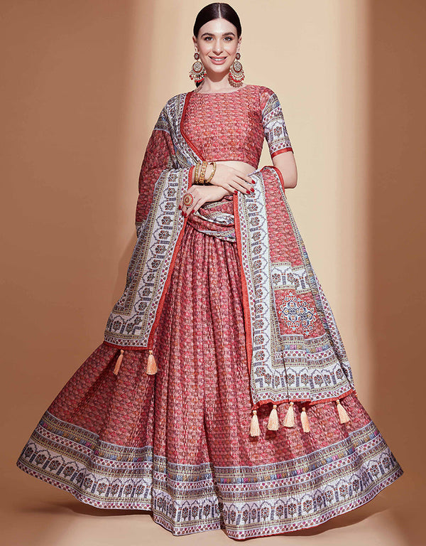 Party Wear Chinon Heavy Lehenga Choli Collection Multi Chinon Lehenga Choli Front View