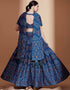 Party Wear Chinon Heavy Lehenga Choli Collection Multi Chinon Lehenga Choli Back View