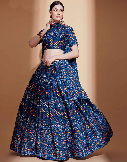 Party Wear Chinon Heavy Lehenga Choli Collection Multi Chinon Lehenga Choli Front View