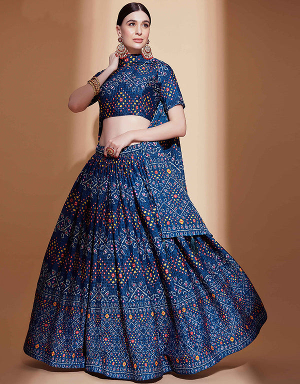 Party Wear Chinon Heavy Lehenga Choli Collection Multi Chinon Lehenga Choli Front View