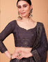Desugner Party Wear Tabby Silk Lehenga Choli Collection Grey Tebi Silk Lehenga Choli Front View