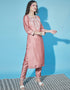 Designer Party Wear Silk Blend Readymade Suit Collection Peach Silk Blend Pant Straight Back View