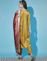 Traditional Function Wear Silk Blend Readymade Suit Mustard Silk Blend Pant Straight Side View