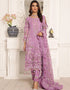 Designer Function Wear Butterfly Net Salwar Suit Collection Pink Butterfly Net Pant Straight Front View