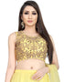 Function Wear Heavy Designer Fancy Lehenga Choli Yellow Nylon Net Lehenga Choli Front View