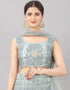 Designer Wedding Wear Heavy Net Lehenga Choli Collection Grey Net Lehenga Choli Front View