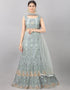 Designer Wedding Wear Heavy Net Lehenga Choli Collection Grey Net Lehenga Choli Front View