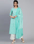 Sky Blue Pure Cotton Kurti Palazzo