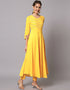Traditional Function Wear Heavy Viscose Rayon Readymade Suit Yellow Rayon Pant Straight Back View