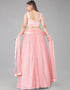 Designer Wedding Wear Heavy Net Lehenga Choli Collection Pink Net Lehenga Choli Close-up View