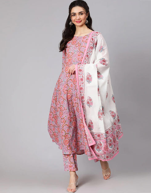 Pink Pure Cotton Kurti Pant