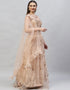 Designer Wedding Wear Heavy Net Lehenga Choli Collection Peach Net Lehenga Choli Back View