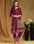 Traditional Party Wear Faux Georgette Pakistani Suit Rani Faux Georgette Pant Pakistani Suit Close-up View