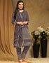 Traditional Party Wear Faux Georgette Pakistani Suit Chocolate Faux Georgette Pant Pakistani Suit Close-up View