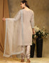 Traditional Party Wear Faux Georgette Pakistani Suit Camel Faux Georgette Pant Pakistani Suit Back View