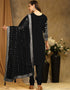 Traditional Party Wear Faux Georgette Pakistani Suit Black Faux Georgette Pant Pakistani Suit Back View