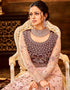 Butterfly Net Pink & Purple Dress Suit Anarkali Bottom Closure View