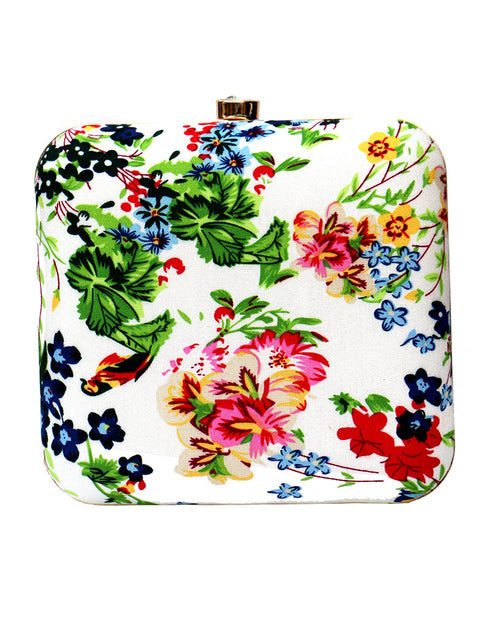 Pink Designer Printed Heavy Clutches-Accessories