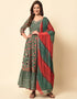 Traditional Function Wear Viscose Rayon Readymade Suit Multi Viscose Rayon Pant Anarkali Front View