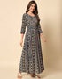 Traditional Function Wear Viscose Rayon Readymade Suit Multi Viscose Rayon Pant Anarkali Back View