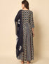 Traditional Function Wear Viscose Rayon Readymade Suit Multi Viscose Rayon Pant Anarkali Side View