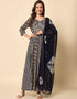 Traditional Function Wear Viscose Rayon Readymade Suit Multi Viscose Rayon Pant Anarkali Front View