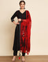 Traditional Function Wear Viscose Rayon Readymade Suit Black Viscose Rayon Pant Anarkali Front View
