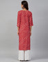 Traditional Function Wear Heavy Rayon Readymade Kurti With Bottom Collection Maroon Rayon Palazzo Straight Back View