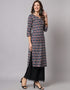 Traditional Function Wear Heavy Rayon Readymade Kurti With Bottom Collection Multi Rayon Palazzo Straight Close-up View