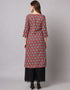 Traditional Function Wear Heavy Rayon Readymade Kurti With Bottom Collection Multi Rayon Palazzo Straight Back View