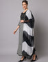 Traditional Function Wear Heavy Rayon Readymade Salwar Suit Collection Black And White Rayon Pant Straight Close-up View
