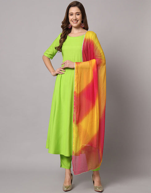 Traditional Function Wear Heavy Rayon Readymade Salwar Suit Collection Radium Rayon Pant Straight Front View