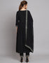 Traditional Function Wear Heavy Rayon Readymade Salwar Suit Collection Black Rayon Pant Straight Side View