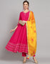 Traditional Function Wear Heavy Rayon Readymade Salwar Suit Collection Pink Rayon Pant Straight Close-up View