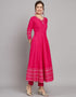 Traditional Function Wear Heavy Rayon Readymade Salwar Suit Collection Pink Rayon Pant Straight Back View
