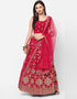 Designer Wedding Wear Heavy Georgette Lehenga Choli Collection Magenta Georgette Lehenga Choli Front View