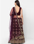 Designer Wedding Wear Heavy Georgette Lehenga Choli Collection Wine Georgette Lehenga Choli Close-up View