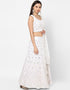 Designer Wedding Wear Heavy Georgette Lehenga Choli Collection White Georgette Lehenga Choli Back View