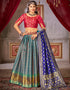 Traditional Function Wear Heavy Jacquard Silk Lehenga Choli Collection Pink Fancy Jaquard Silk Lehenga Choli Front View