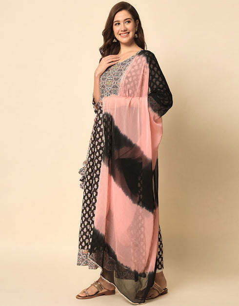 Traditional Function Wear Heavy Rayon Readymade Gown Collection Multi Rayon Gown Close-up View