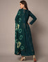 Traditional Function Wear Heavy Rayon Readymade Gown Collection Teal Rayon Gown Side View