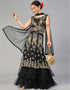 Designer Wedding Wear Heavy Net Lehenga Choli Collection Black Nylon Net Lehenga Choli Front View