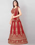 Designer Wedding Wear Heavy Net Lehenga Choli Collection Red Silk Blend Lehenga Choli Back View