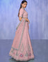 Designer Wedding Wear Heavy Lehenga Choli Collection Pink Georgette Lehenga Choli Back View