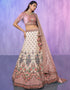 Designer Wedding Wear Heavy Lehenga Choli Collection White Velvet Lehenga Choli Front View