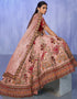 Designer Wedding Wear Heavy Lehenga Choli Collection Peach Velvet Lehenga Choli Back View