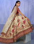 Designer Wedding Wear Heavy Lehenga Choli Collection White Velvet Lehenga Choli Back View