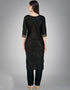 Traditional Function Wear Readymade Cotton Magic Slub Suit Collection Black Cotton Magic Slub Pant Straight Side View